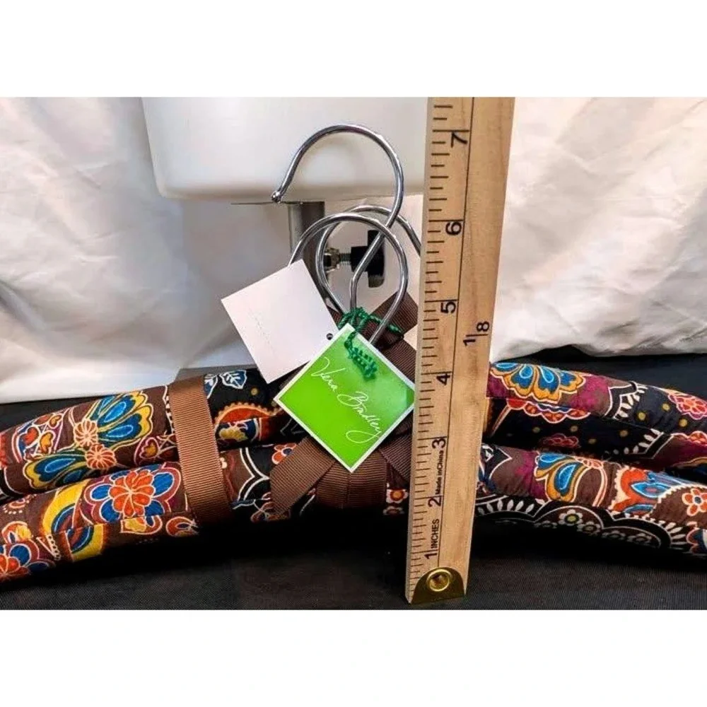 Vera Bradley ~ Set of 3 ~ Padded Hangers ~Brown‎ Kensington Paisley ~ NEW